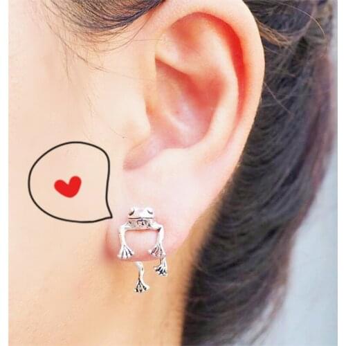 Cute Frog Earrings For Women Girls Animal Gothic Stud Earrings Piercing Female Korean Jewelry Brincos earring set