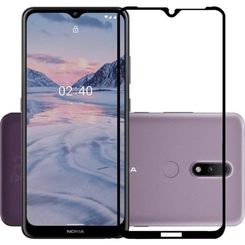 75 Pcs/Lot 2.5D Premium Tempered Glass for Nokia 2.4 Full Cover Screen Protector Protective Film for Nokia 2.4