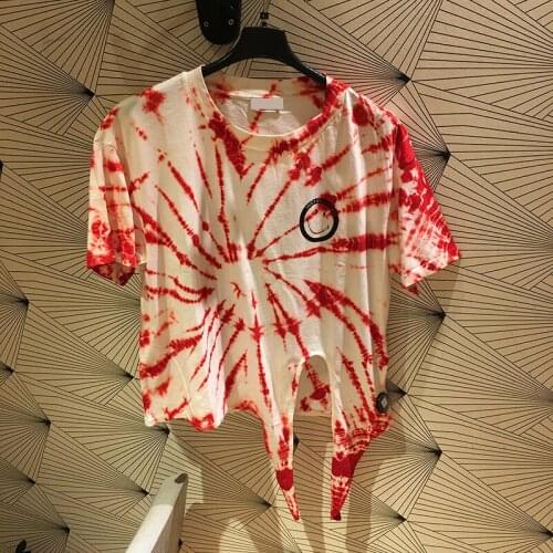 Patads French fashion spring and summer smiling face lettered T-shirt printed round neck short sleeve t-shirt female t11647e