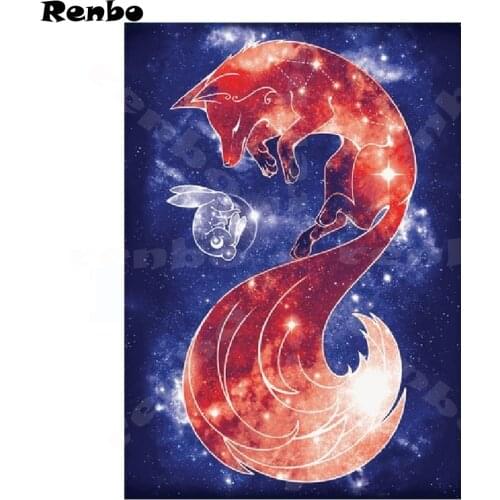 5D diy Diamond Painting animal fox 3d Cross Stitch Full Square diamond embroidery sale diamond Mosaic Crystals Home decor A571