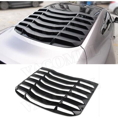 ABS black Car Rear Window Decorative louver air outlet diffuser shutter Grill Cover for Ford mustang 2015- 2018 L tyle