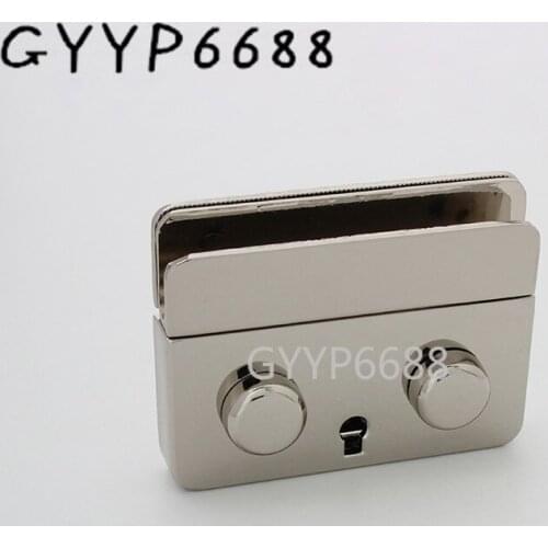 1-5 sets 55x43mm shiny silver color polished durable metal insert Lock for DIY handbag push lock purse accessories