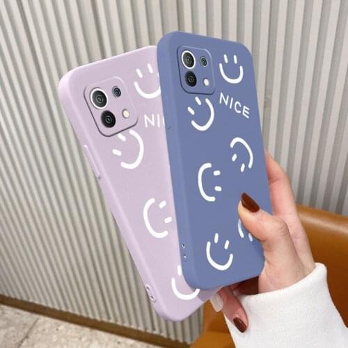Nice Smiles Case For Xiaomi Mi 11 lite Ultra 11i 10T 9T Pro Lite 10 10S 9 8 lite Pro Poco F2 X2 F3 Ultra Thin Phone Back Cover