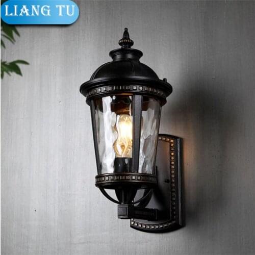 Europe outdoor Wall lamp outdoor porch lights Lampshade E27 Edsion lamp aluminum baking vintage wall light