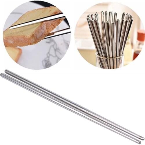 5 Pairs Stainless Steel Chinese Chopsticks Light Weight Chopsticks Non-slip Reusable Kitchen Tableware Gift Household Tool