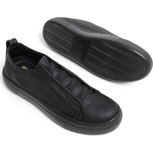 Chekich Mens Shoes White Artificial Leather 2021 Spring & Autumn Seasons New Fashion Casual Breathable Sneakers Comfortable Solid Outsole Office Fashion Wedding Daily Walking Shoes Lightweight Suits CH011 V2