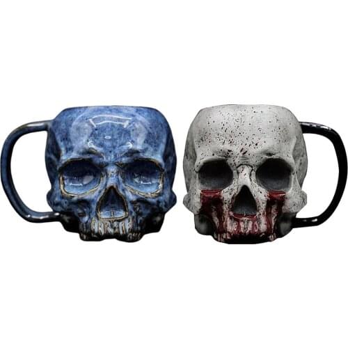 Skull Cup Coffee Mug Gothic Home Decor Collection Halloween Gift High Quality Beer Tea Water Cup Bar Drinkware Mug Supplies