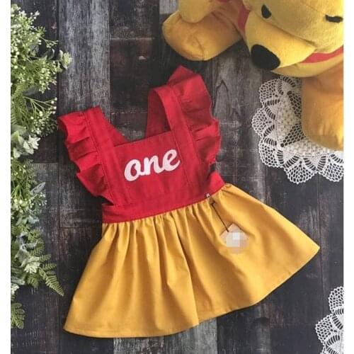 FOCUSNORM Summer Lovely Baby Girls Dress Outfits 0-24M 1st Birthday Letter Printed Ruffles Sleeve A-Line Mini Dress