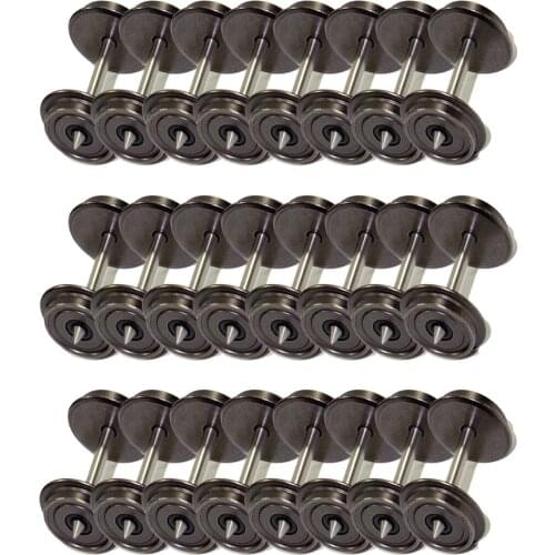 24 PCS 36'' Metal Wheels for Model Train 1:87 HO Scale New C8724 DC Wheels railway modeling