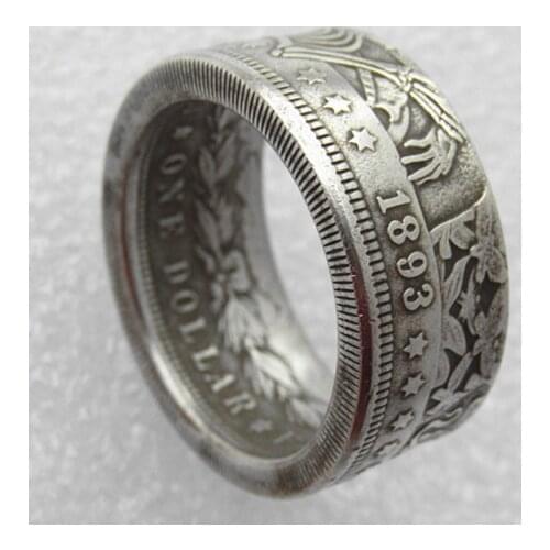 Hobo Coin US Morgan Dollar Silver Plated Coin Ring Handcrafted US Size 8-16