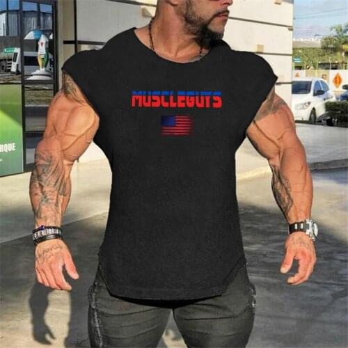 Fashion Brand Muscle Clothes Workout Vest Tank Top Men Gym Sleeveless Shirt Bodybuilding Stringer Fitness Mens Cotton Singlets