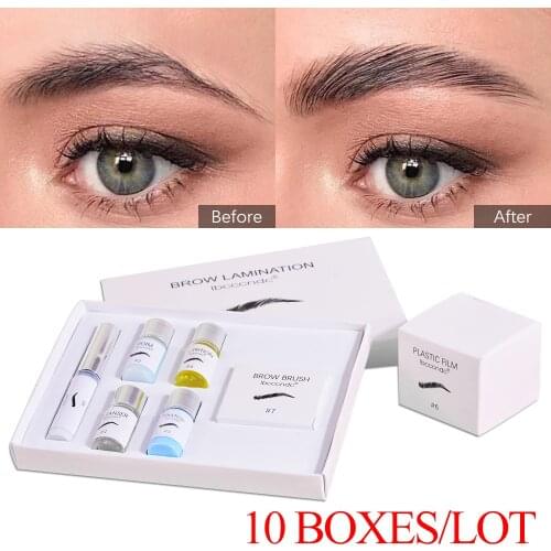 10box/lot Semi-pernament Brow Lift Kit Eyebrow Lamination Kit Styling Perming Setting Curling Brow Lamination Beauty Salon Home