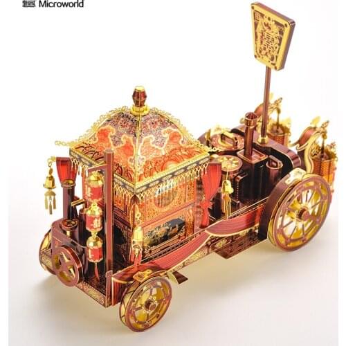Microworld 3D Metal Puzzle Wedding car Model kits DIY Laser Cut Assemble Jigsaw Toys GIFT For Children