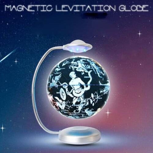 Strange new magnetic levitation rotation globe 8-inch constellation creative ornaments office birthday Christmas gift lights
