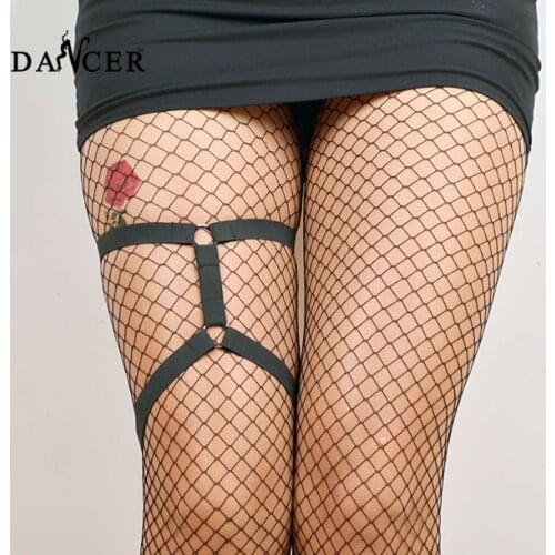 Leg garter Harajuku Gothic harness fashionable sexy black spandex harness attaching cute accessories for female