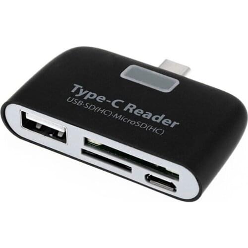 Hot Useful USB 3.1 TYPE-C To USB 2.0 SD TF Card Reader For Computer Phone