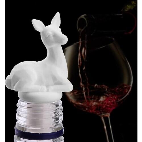 Kitchen Bar Barware Tools silicone resin Animal Dog cat Modeling Wine Stopper Bottle Sealed Plug