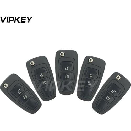Remotekey 5pcs 2 button 433mhz FSK 4D63 chip HU101 For Ford Ranger C-Max Focus Grand Mondeo 5WK50165 5WK50166 5WK50168 5WK50169