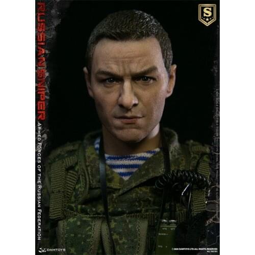 Scale 1/6 DAMTOYS DAM 78078S Russian Sniper SVD Man Male Head Sculpture Model For Usual 12inch Doll Action Collectable