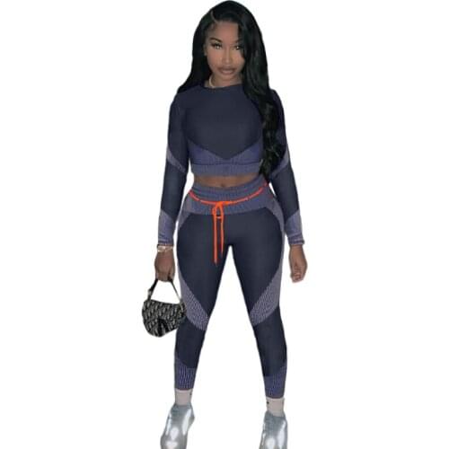 Top Selling Autumn New Look Long Sleeve Two Piece Set Yoga Wear