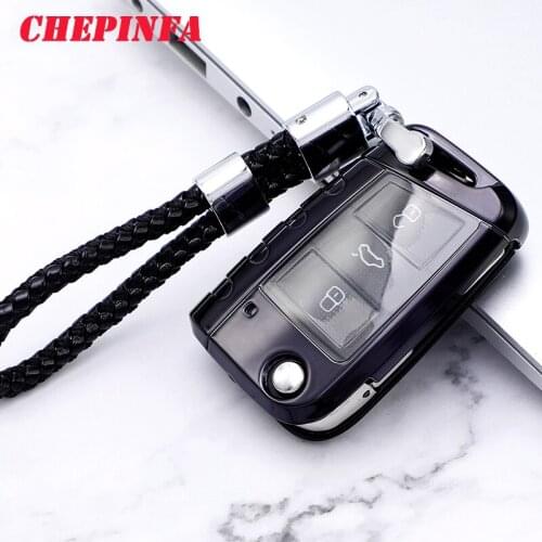 TPU Car Key Case Full Cover Protect Shell For Volkswagen VW Polo Golf 7 MK7 Tiguan passat For Skoda Octavia Kodiaq Karoq