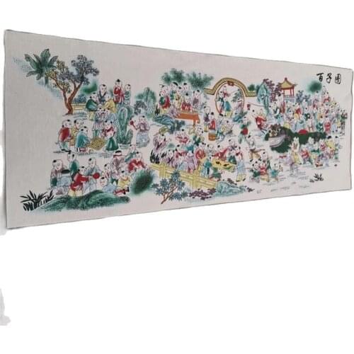 Thangka embroidery portrait religious Tibetan portrait Nepalese Buddhist temple brocade painting silk Decoration hundred picture