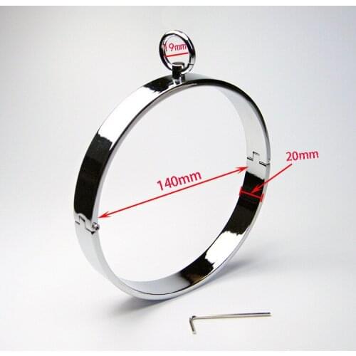 TOP quality collar sex metal bondage restraint with O-ring Slave neck collar for man bdsm fetish wear sex collar adult products