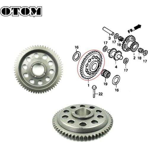 OTOM Motorcycle Clutch Engine Parts Start Big Gears For HONDA AX-1 NX250 AX 1 NX 250 Chinese Motor Motocross Enduro Accessories