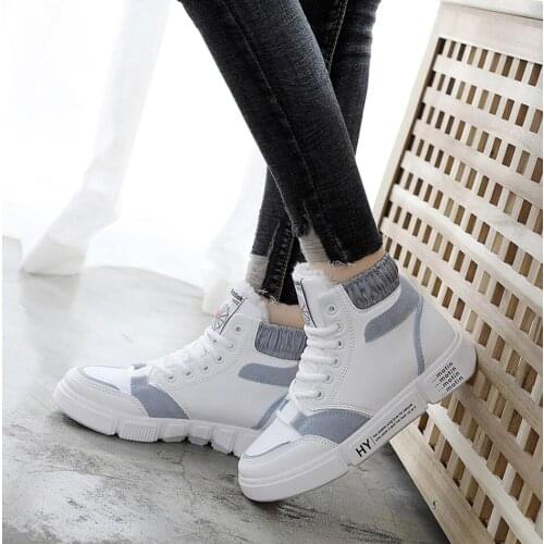 Women Snow Boots Winter Shoes Warm Plush Student lace Ankle Boots 2020 Brand Female Casual sneakers high Outdoor cotton botas