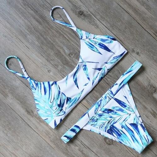 Bikini 2018 Print Swimsuit Thong Swimwear Women Sexy Swimming Bathing Suit With Pad Beachwear Brazilian Maillot De Bain Femme