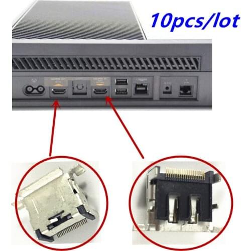 10pcs/lot Original For XBOX ONE Console HDMI-compatible Display Port Socket Jack HD Interface Connector For Xboxone Replacement