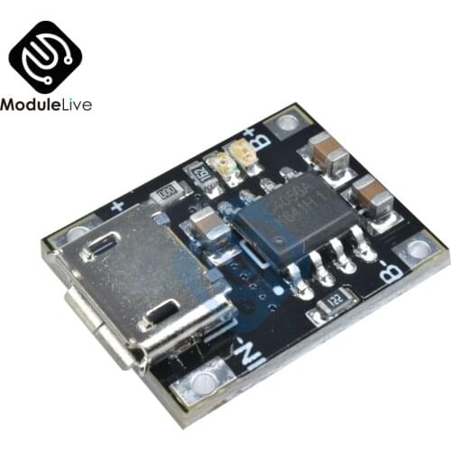 10PCS Single Lithium Battery Charger Charging Module 1A 5V-6V 4.2V TC4056 Micro USB Power Supply Board Replace TP4056