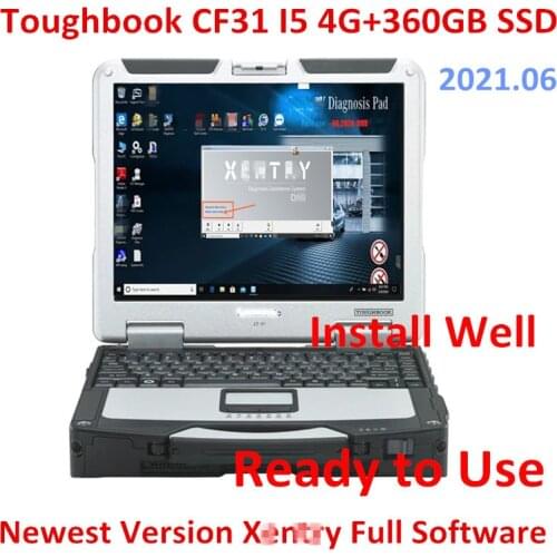 2021 Used Toughbook CF31 laptop I5 8G RAM With 2021.06 xentry SSD P.anasonic laptop for MB Star C4/C5/C6 openport diganstic Tool