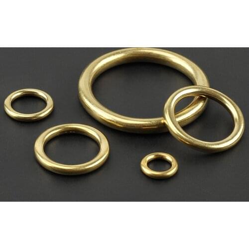 3PCS/LOT Outdoor Tool DIY Copper Seamless Solid Key Ring Brass Ring