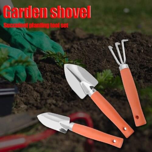 3pcs Mini Gardening Tools Set Small Shovel Spade Rake for Succulent Potted Plant Soil Loosening Suit Gardening Supplies