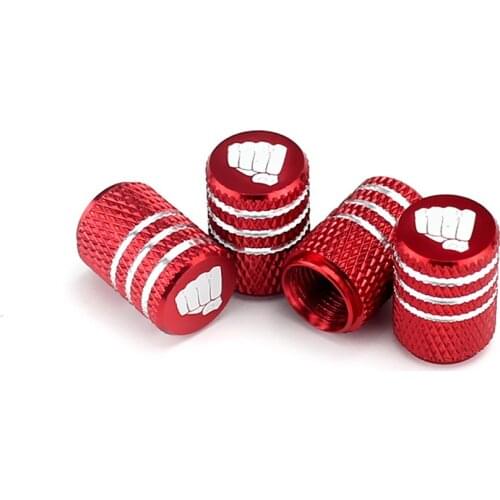 4Pcs/Set Fist Style Car Tire Valve Caps Car Truck Motorcycle Bike Tyre Air Valve Caps Aluminum Fist Tire Valve Cap