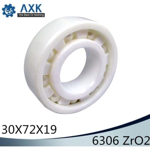 6306 Full Ceramic Bearing ( 1 PC ) 30*72*19 mm ZrO2 Material 6306CE All Zirconia Ceramic Ball Bearings