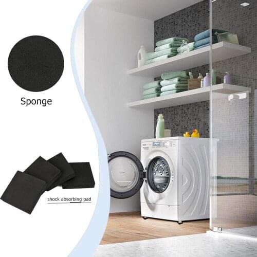 4Pcs Square Washing Machine Anti Vibration Pad Shock Pads Refrigerator Mute Mat Home Mat Refrigerator Floor Furniture Protectors
