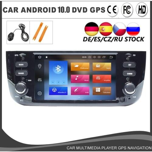 Octa Core Android 10.0 Car DVD GPS player For Fiat Punto Linea navigation Multimedia Stereo Radio Wifi Bluetooth 4GB+64GB DAB