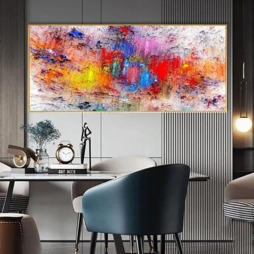 Large Abstract Different Colors Painting Modern Canvas Art Fashion Wall Pictures For Living Room Home Decoration Posters Prints