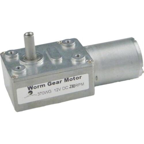 CHANCS 370WG 12V DC 230RPM DC Worm Gear Motor Speed Adjusted High Torque Reducer for DIY Mini Geared Motor