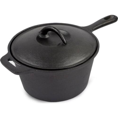 18cm Cast Iron Milk Pot Non-stick Cast Iron Soup Pot Baby Infant Food Supplement Pot Stew Pot