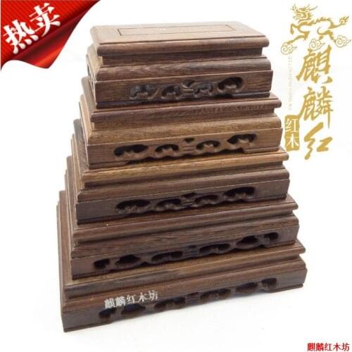 Kylin rosewood handicraft stone head jade teapot wooden rectangular base Saucer Set of special offer