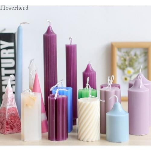 Handmade Aromatherapy Candle Mold Transparent Acrylic Mold Cylindrical Square Rack Craft Candle Diy Mold Candle Making Kit