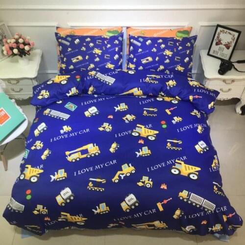 New cotton 4 Pcs.kinds of carttons Bedding Set. Very comfortable and cute.nice Christmas gift
