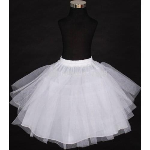 Short Petticoat Kids Mini Tutu Waist Adjust 3 Layers Hoop Ruffle Girls Petticoat Crinoline Underskirt Wedding Accessories