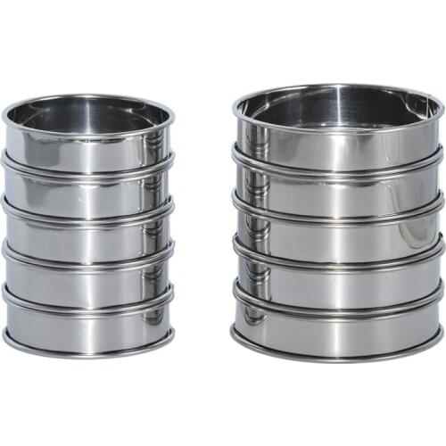 10 Pcs Stainless Steel Round Cake Baking Ring Mold, Cake Mousse and Pastry DIY Baking Mould Tool for Home Food Making