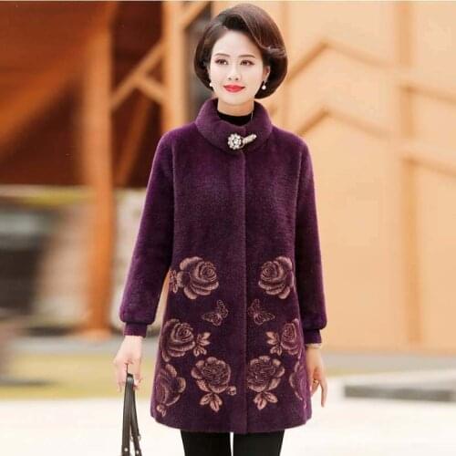 2021 new womens fashion autumn and winter wear woolen casual jacket imitation mink velvet