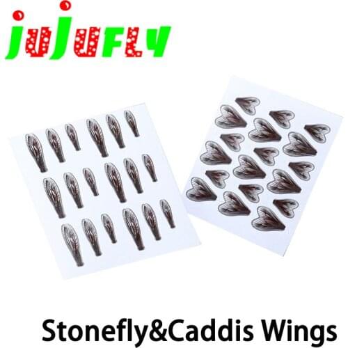 Hot 36pcs fly tying adult stonefly&caddis fly wings tying materials flexible thin film realistic wings for trout fishing lure