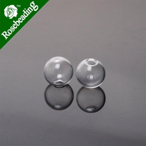 14mm 1 hole Small Glass Globe,Caliber 3mm,Small Glass Bottles,Screw Eye Pins,Glass Dome,sold 10pcs/lot-10018325